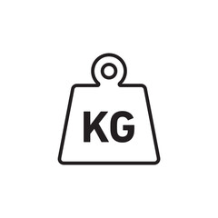 Weight thin line vector icon.