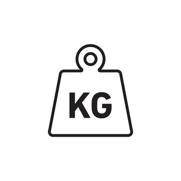 Weight thin line vector icon.