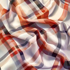 Abstract Red, Orange, and Black Plaid Fabric
