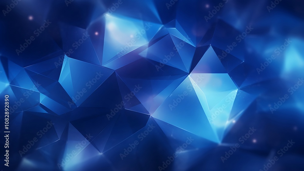 Poster blue triangular shapes form a cool and mesmerizing geometric pattern