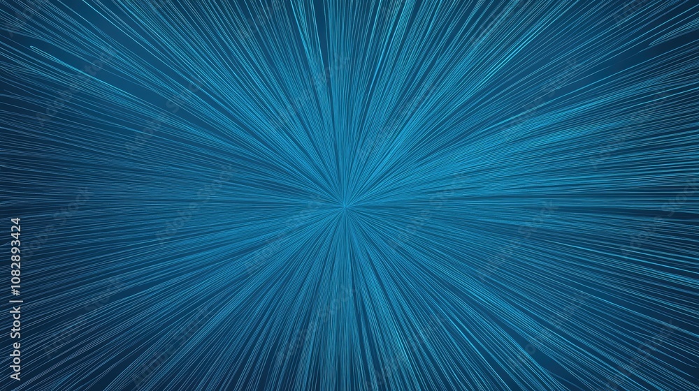 Aufkleber abstract blue background featuring a starburst explosion in a dynamic line art style