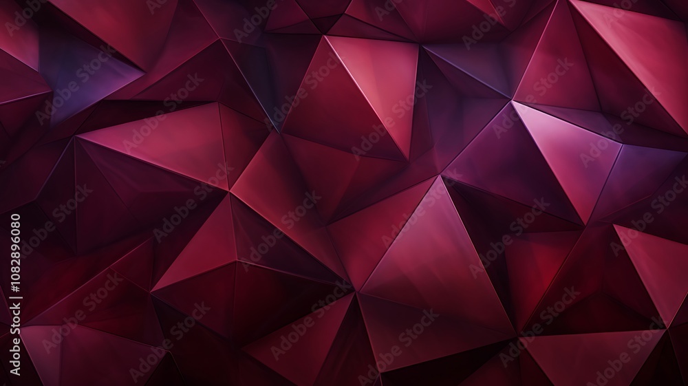 Poster maroon triangular shapes form a rich and mesmerizing geometric pattern