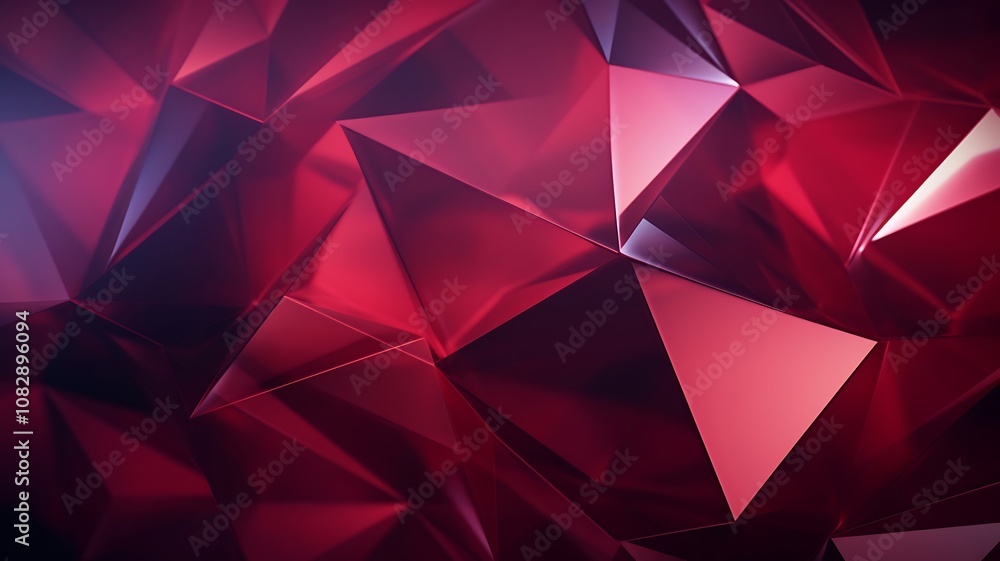 Poster maroon triangular shapes form a rich and mesmerizing geometric pattern