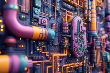 Abstract futuristic machine