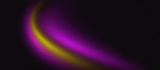 Dark purple yellow black abstract grainy background, noise texture gradient wave shape, poster header banner wallpaper cover design
