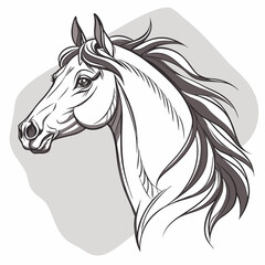 horse head vector