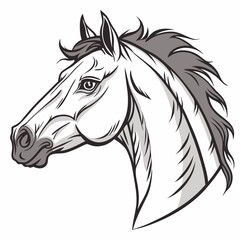 horse head vector