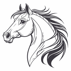 horse head vector
