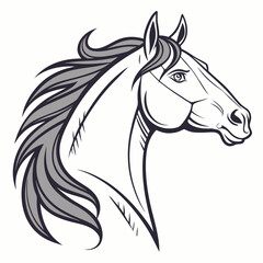 Fototapeta premium horse head silhouette