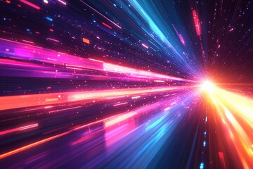 Abstract Neon Lights Streaks