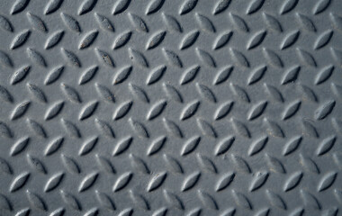 Diamond Steel Plate Floor pattern gray painted background