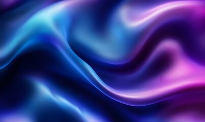 Silky Blue Gradient Fabric Elegant Texture and Reflective Waves