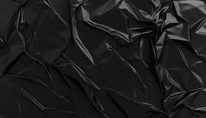 Black plastic wrap texture background