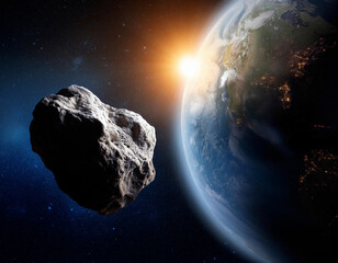 asteroide vagando por el espacio cerca de la tierra	