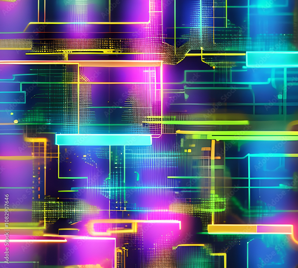 Poster blue tech lines universal background simple science and technology business line technology backgrou