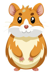 hamster animal vector, cute hamster cartoon vector illustration