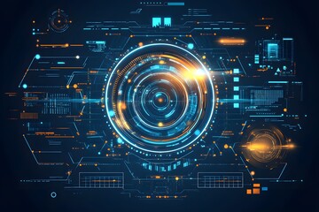 Cybernetic background with futuristic digital waves, perfect for applications in technology, music visuals, data-driven themes, and modern digital artCybernetic background with futuristic digital wave