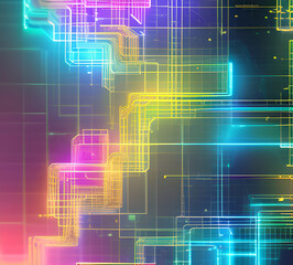 Blue tech lines universal background simple science and technology business line technology background.background vortex and use it as your wallpaper, posters and banners.Generative AI