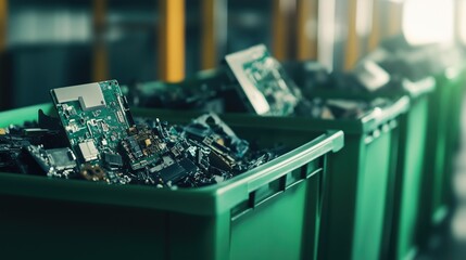 Containers for recycling electronic waste in industrial conditions. Problems of electronic waste management and environmental sustainability.