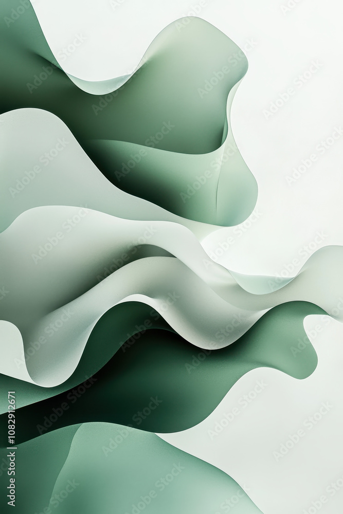 Poster elegant abstract design with flowing shapes and soft gradients