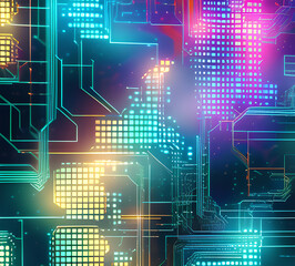 Obraz premium Blue tech lines universal background simple science and technology business line technology background.background vortex and use it as your wallpaper, posters and banners.Generative AI