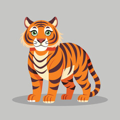 cute tiger cartoon vector illustration