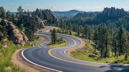 Fototapeta premium Winding Road in Black Hills, South Dakota