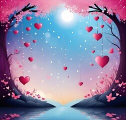 Naklejka premium abstract valentine background