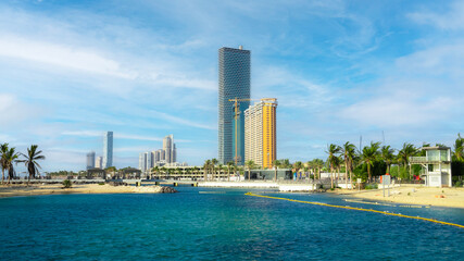beautiful Jeddah beach skyline landscape