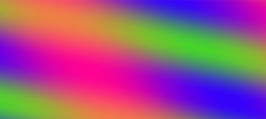 Obraz premium Horizontal vector background in neon colors. Smooth gradient transitions in bright colors with a blurry effect.