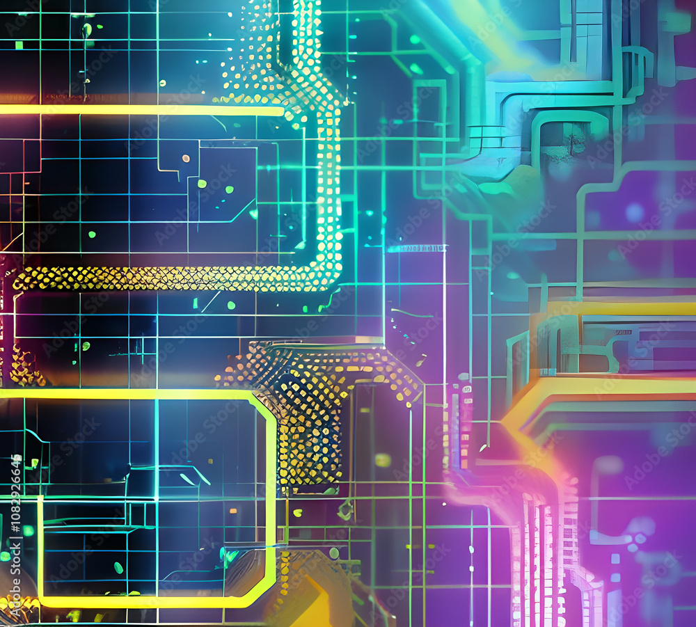 Poster blue tech lines universal background simple science and technology business line technology backgrou