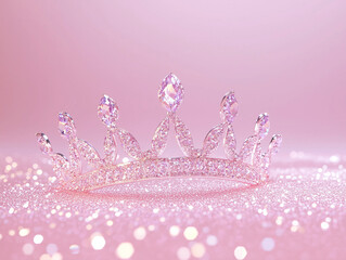 diamond tiara surrounded by glossy glitter