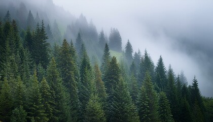 mist in the mountains