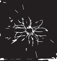 Abstract monochrome grunge background. The gloomy texture of the old worn surface. Scratches, chips, scuffs vector pattern