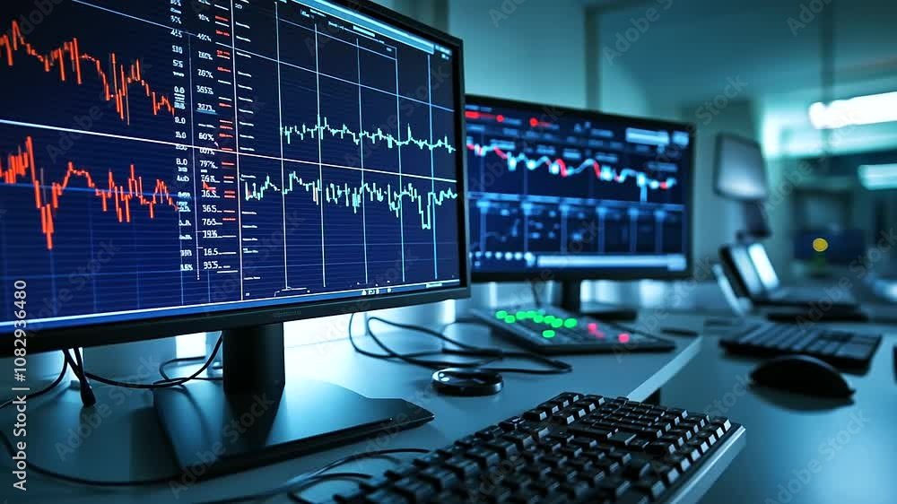 Poster a modern seismograph set in a dimly lit laboratory, with sharp, precise earthquake data being tracke
