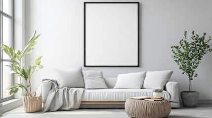 "Stock photo of a mock-up frame in a children's room interior, featuring a playful and cozy background."






