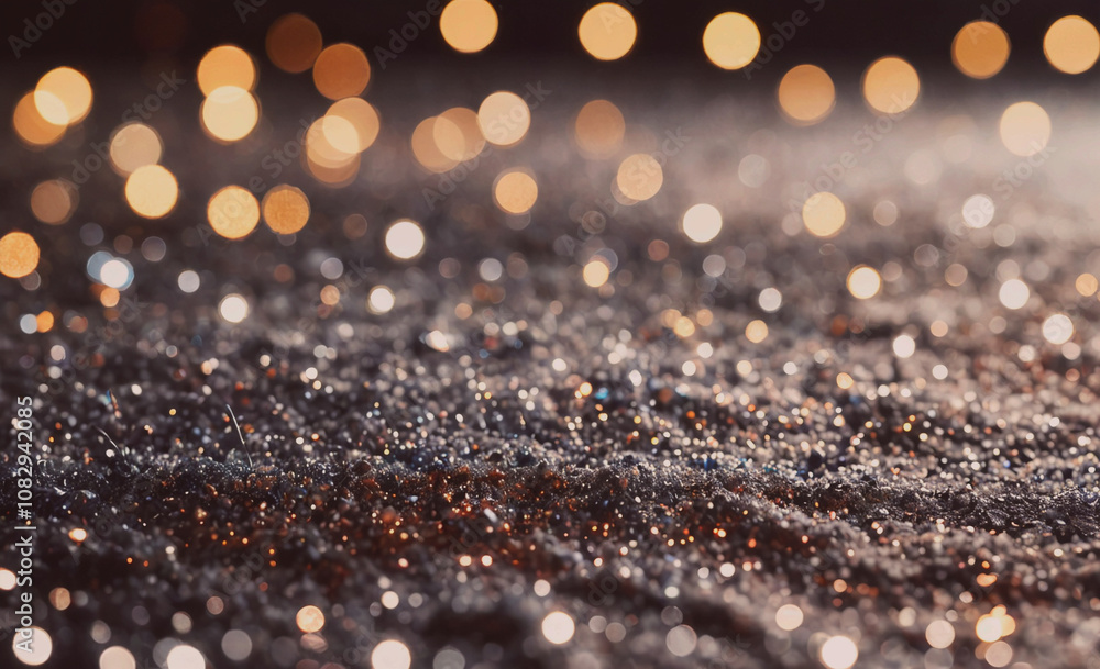 Poster close up of a glittery surface with many small dots