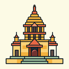 illustration of a temple