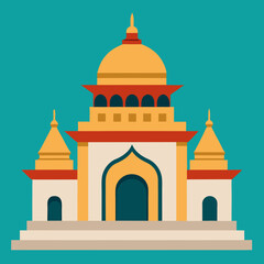 vector illustration of temple