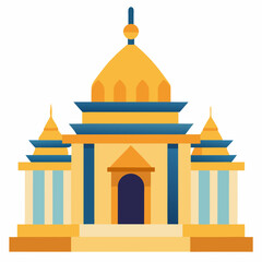 vector illustration of temple