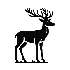 Obraz premium Deer Silhouette with Antlers