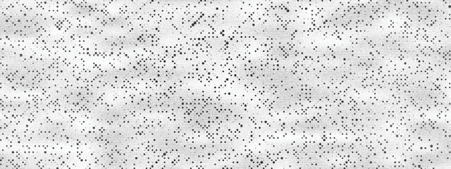 Pixel dithering gradient. Bitmap texture background. Black and white random pixels pattern. Retro glitchy vector art illustration. Monochromatic dissolve effect. 8 bit video game screen wallpaper.