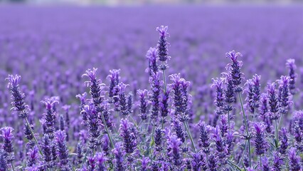 Obraz premium Soothing lavender field in full bloom