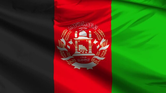 afghanistan flag moved by the wind