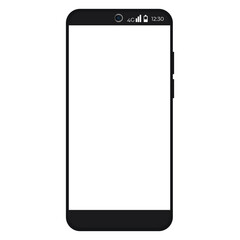 Smartphone device mockup template Modern mobile phone calling equipment isolated realistic vector