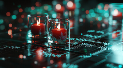 Market Trend Analysis with Candlestick Chart and Overlays