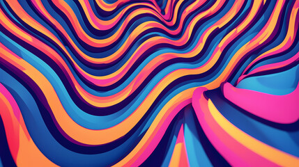 Abstract 3d psychedelic retro pattern. Mirage. Illustration