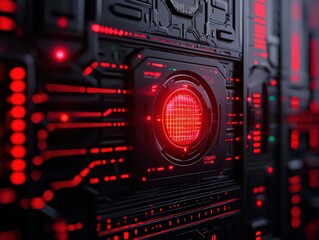 Obraz premium Cybersecurity Monitoring of Malware Threats Digital Workspace Image Futuristic Abstract Concept