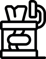 Wet wipes emerging from a sanitizer package, ready to be pulled out for cleaning and hygiene