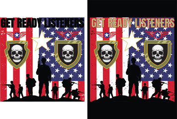 Get ready listeners t shirt design and graphics designer